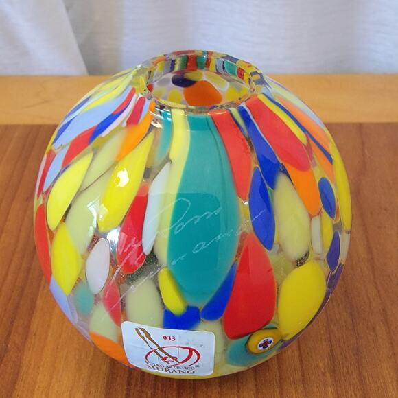 Signed Murano Millefiori Bud Vase – Imperio Rossi – Vetro Artistico #033 –... - Picture 2 of 11